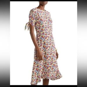 Faithfull the brand floral midi dress XL